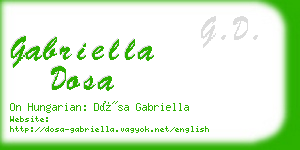 gabriella dosa business card